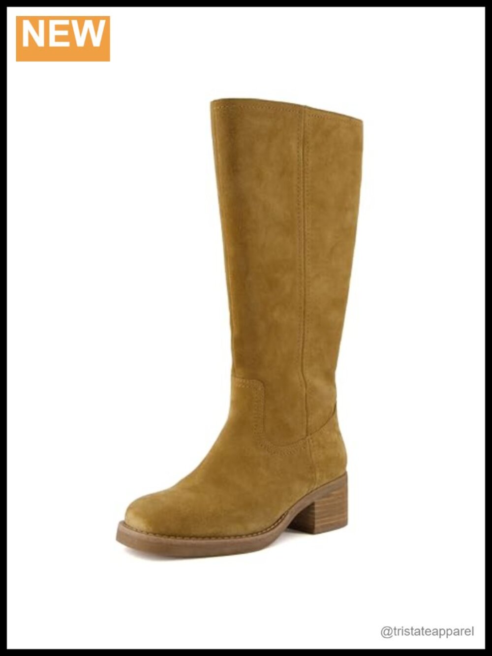 CUSHIONAIRE Sawyer Genuine Leather Tall Chunky Heel Womens Boots - Pull On